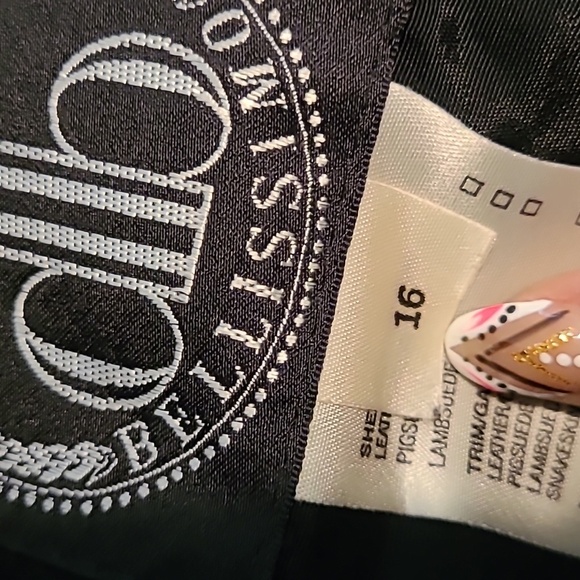 Dominic Bellissimo Vintage Black Leather High Waist Pleated Lined Pants Wmns 16 - Picture 3 of 16